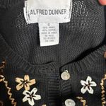 Alfred Dunner  90's vintage‎ chunky oversized flower embroidered cardigan M Photo 6