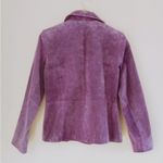 Relativity Purple 100% Leather Suede Jacket M Machine Washable Photo 4