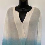 Nine West  Jeans Ombre 3/4 Sleeve Blouse Photo 1