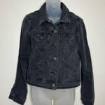 Massimo Dutti  Black Button up denim jean jacket size medium casual Photo 0