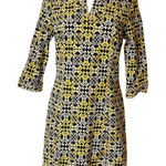 J. McLaughlin  denim style printed dress gold ornate sz S Photo 0