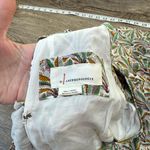 Anthropologie  Sage Green Palm Leaf‎ Print Maddie High Neck Halter Short Romper M Photo 3