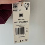 Adidas Holiday Shine Graphic All Me Light-Support Sports Bra Maroon Metallic Photo 2