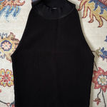 Aritzia  Babaton Black Sculpt Knit Mockneck Halter Top Size Small Ribbed Photo 0