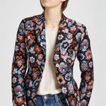 Theory  Multicolor Floral Jacquard Riding Blazer Jacket Button Front Equestrian 4 Photo 0