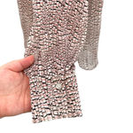 Reiss Kelsie Metallic Tie Neck Top Pink Blouse Size US 6 Photo 6