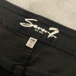 Seven7 NWT Seven Size 24W Black Denim Stretch Zip Roll Cuff Weekend Shorts Photo 11