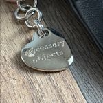 Necessary Objects  Black Leather Folder Clutch Bag Magnetic Closure Black Silver Photo 1