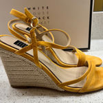 White House | Black Market Wedges Espadrille Ankle Strap Heels Yellow Size 8.5 Photo 0