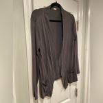 J.Crew  Size L Featherlight Gray Long Sleeve open Front Cardigan Top Photo 4