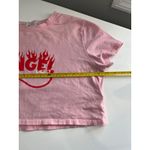 Adika  Pink Angel Energy Cropped T Shirt Top Womens Size Medium Photo 5