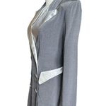 American Vintage 80's Gray Sliver Coat Dress with sexy back cutout size small Photo 6