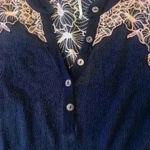 Free People black gauze thermal long sleeve top size XS Photo 3