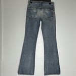 7 For All Mankind Flare Jeans Women's Size 28 Havana Rhinestone Pocket Mid Rise Photo 11