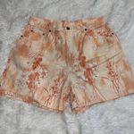 Bill Blass  Vintage Orange Floral Butterfly Print 90’s Mom Short size 14 Western Photo 0