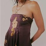 Free People  Botanical Strapless Maxi Dress in Wine Floral Combo Photo 2