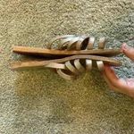 Ancient Greek Sandals Slides Strappy Gold Size 40 Light Gold Photo 4