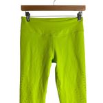 Fabletics Lime Angela Perforated Powerhold High Rise Capri Leggings Small Photo 2