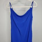 19 Cooper NWT Draped Neck Spaghetti Strap Slip Dress Royal Blue Size Medium Photo 4
