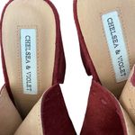 Chelsea and Violet Chelsea Violet Tess Suede Burgundy Mule Open Toe Block Heel size 8 Photo 7