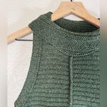 Pilcro Ribbed Knit Turtleneck Sweater Tunic Vest Green Small Anthropologie $120 Photo 4