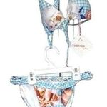 6 Shore Road  Bright Bikini by Pooja Beach triangle Peony Gingham blue S Domingo Photo 0