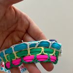 Amazon Crochet Bikini in navy with Rainbow hued elastic trim Photo 10