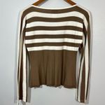 SONIA RYKIEL Paris Taupe Brown Striped Sweater Size 38 Photo 2