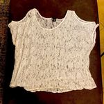 Torrid  White Lace Short Sleeve Cold Shoulder Top Photo 0