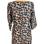 Rebecca Taylor Leopard Silk Shift Dress 10 Mobwife NWT Chocolate Animal Print Photo 7