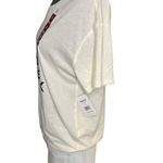 Reebok  Logo size small T-Shirt Top Cream Black Graphic Workout Athleisure Gym Photo 4