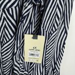 Terra & Sky NWT  Geometric Print Mini Shirt Dress Size 1X Resort Office Everyday Photo 5