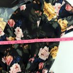 Dynamite Black Floral Ditsy Mini Dress Long Sleeve Ruffle‎ Trim Black Pink Yellow M Photo 5