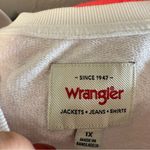 Wrangler Women's White Crewneck Sweatshirt Oversized Colorful Logo Spellout 1X Photo 5