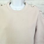 Lululemon Ivory ‘Braided Sleeve Pullover’ Sweatshirt in White Opal, Size 4 Photo 3