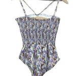 Tanya Taylor NWT Kendra Smocked One-Piece Lined Adjustable Straps 3X Purple Photo 3