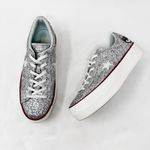 Converse [] Chiara Ferragni Size 9 Silver Glitter One Star Ox Platform Sneakers Photo 6