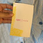 QVC Denim & Co. Light Blue & White Striped Seersucker Jacket | Women’s Sz XL Photo 1