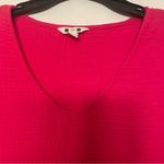 Three Dots  Double Gauze Top Women’s Size Small Fuchsia Pink 100% Cotton Blouse Photo 3