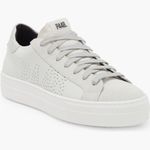 P448  Low Top Distressed Leather Sneaker in Glitter Suede size 38 thea coyote Photo 0