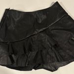 DO+BE Black Faux Leather Tiered Mini Skort – Size S Photo 1