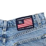 VTG Polo Ralph Lauren Distressed Denim Cutoff Shorts Sz 28 Frayed Boho Festival Blue Photo 3