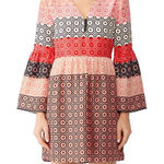 Derek Lam  10 Crosby 100% Silk Carnation V-Neck Dress‎ - 6 Photo 0