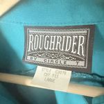 Rough Rider VTG  Circle Blouse Women's Lg Teal 90’s Rodeo Westerncore Concho Photo 2