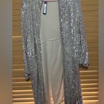Steve Madden Show Stopper Duster -Silver -Large NWT Photo 0