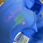 Lilly Pulitzer Weekender Mid Rise Leggings XL Blue Borealis Floral Workout Crop Photo 7