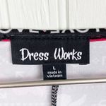 Dress Works Black Pink Red Valentine's Day Print Stretch Knit Dress Size Large Photo 4