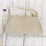 White Faux Pearl Bridal Bag Vintage Silver Photo 10