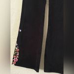 Betsey Johnson Vintage Low Rise Flared Embroidered Corduroy Pants bell bottom 6 Photo 5
