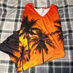 Amazon Vibrant Palm Print Swim Coverup Photo 2